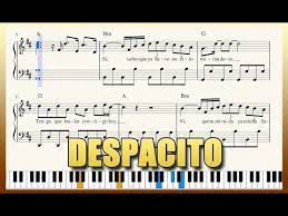 Despacito Piano Tutorial Free Sheet Music With Lyrics Luis Fonsi George Vidal Youtube Sheet Music Piano Tutorial Music Lyrics