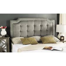 Headboards for sale in new zealand. Safavieh Saphire Pewter Upholstered Tufted Headboard King On Sale Overstock 11923982
