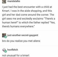 Mandatalks I Just Had The Best Encounter With A Child At Kmart I Was In The Aisle Shopping And This Girl And Her Dad Come Around The Corner The Girl Sees Me