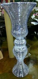 Mirrored Bling Mosaic Floor Vase Floor Vase Mosaic Flooring Bling