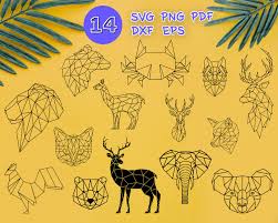 Geometric Animals Svg Minimalism Svg Polygonal Svg Animal Etsy Geometric Animals Geometric Elephant Geometric Fox