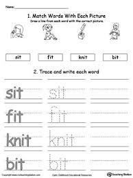 It Word Family Connect Trace And Write Word Family Worksheets Word Families Family Worksheet