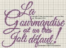 Jolie bannière qui décorera avec bonheur toute entrée, pourvu que la maîtresse des lieux soit passionnée de petites croix ! Grille Gratuite Point De Croix La Gourmandise Est Un Passion Creative Point De Croix Le Point Broderie Point De Croix