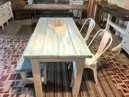 Vintage Aqua Small Farmhouse Table Set With Bench And Metal Etsy In 2021 Small Farmhouse Table Farmhouse Table Setting Farmhouse Table Chairs
