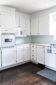Our walls are benjamin moore balboa mist, so greige. My Painted Cabinets Two Years Later The Good The Bad The Ugly Lovely Etc