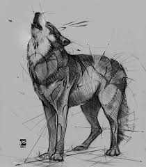 Black And White Watercolor Wolf Tattoo Wolf Sketch Tattoo Grayscale Drawing Wolf Sketch Animal Sketches Wolf Artwork