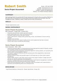 Senior accountant resume sample consists of preparing expenditure variation analyses between actual, budget and estimated total, and reconciliation and evaluating balance sheet and revenue. Senior Project Accountant Resume Samples Qwikresume