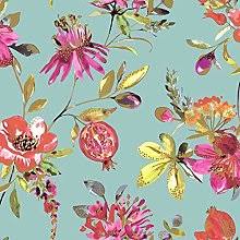 4 wall paper of flower. Teal Floral Wallpaper Shop Online And Save Up To 15 Uk Lionshome