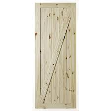 Rail en applique pour porte coulissante. Porte De Grange Pour Systeme De Rail Chalet Colonial Elegance 37 Po X 84 Po Pin Clair Rdc38 37 Reno Depot