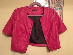 Sisley Pink Leather Jacket For Women Size S 4 Fashion Clothing Shoes Accessories Womenscloth Leather Jackets Women Pink Leather Jacket Jackets For Women