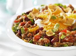 Rindfleischsalat Mit Nachos Rezept Rindfleischsalat Fleisch Gerichte Kochen Und Geniessen