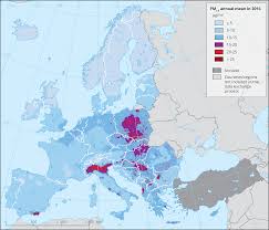 Hills spread out from it on the southwest, whereas the northeastern part gently slopes. Pm2 5 Annual Mean In 2016 European Environment Agency