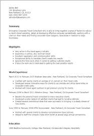 1 Corporate Travel Consultant Resume Templates Try Them Now Myperfectresume