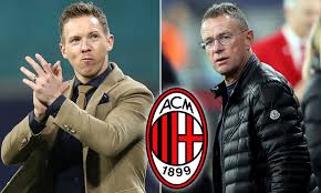 Enligt sportexpressens uppgifter kommer tysken att ta över som både tränare och sportchef till nästa säsong. Rangnick Would Take A Backseat At Ac Milan And Wants To Recruit Rb Leipzig Boss Julian Nagelsmann Daily Mail Online