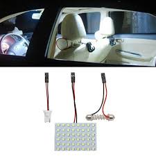 High Quality Led Car Dome Lights Panel Lamps Festoon Interior Roof Bulbs 1210 48 Smd T10 White Auto Reading Lamp Car Styling Dome Lighting Reading Lamp Lights