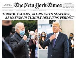 Times) is an american daily newspaper based in new york city with a worldwide readership. Lesson Of The Day As America Awaits A Winner Trump Falsely Claims He Prevailed The New York Times