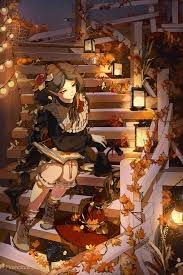 Autumn By Marmaladica On Deviantart Anime Art Girl Anime Scenery Anime Art