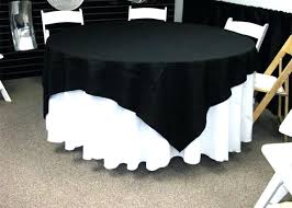 90 x 120 tablecloth round linen with a overlay on table fits