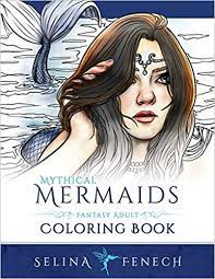 This listing is for a jpg file measuring 8.5x11in that you can print off as many times as you Mythical Mermaids Fantasy Adult Coloring Book Fantasy Coloring Band 8 Fenech Selina Amazon De Bucher
