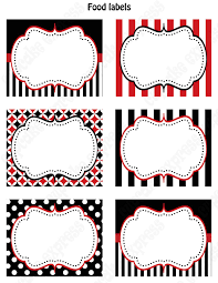 Black And White Free Printable Labels Diy Pirate Birthday Party Printable Food Labels Favor Tags Red Black White Polka Dots Stripes Pirate Birthday Pirate Birthday Party Pirate Party Food