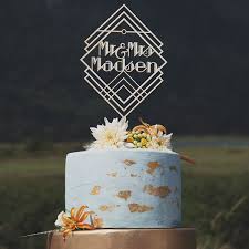 The stick to go into your cake is 4 tall. Glamorous Art Deco Cake Toppers Emmaline Bride Wedding Blog