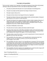 Fillable Online Client Rights And Responsibilities Form Fax Email Print Pdffiller