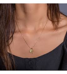 14k gold medallion in men's chains, necklaces & pendants. Cross Necklace 14k Gold Pendant Necklace Saint Medal St Genevieve Dainty 18 Inch Necklaces For Women Cy18687y7h2