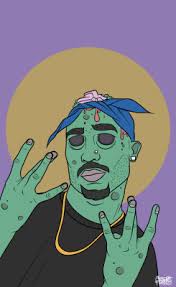 2pac resolution tupac marley hd wallpapers. Cartoon Trippy Tupac Wallpaper