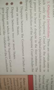 Original jurisdiction of supreme court. Describe The Powers And Jurisdiction Of The Supreme Court Brainly In