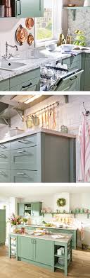 Grune Landhaus Kuche Mit Praktischer Spulmaschine Haus Kuchen Landhauskuche Kuche Landhausstil