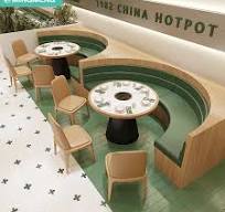 Hot Pot Restaurant and Home Dining Furniture Set Fashionable and Durable  Wood Table and Chair-for Hotels