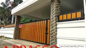 Pagar rumah minimalis modern dari grc motip kayu #grcmotipkayu #gerbanggrcmotipkayu grc motif. Pagar Rumah Minimalis Motif Kayu Grc Jual Kanopi Tralis