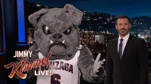 Gonzaga tries to convince jimmy kimmel they exist. Gonzaga Mascot Interrupts Jimmy Kimmel S Monologue Youtube