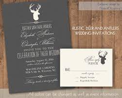 Deer Wedding Invitation Rustic Wedding Invitations Deer And Antlers Diy Deer Chalkboa Wedding Invitations Rustic Wood Wedding Invitations Wedding Invitations
