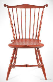 Antique Windsor Fan Back Side Chair In Outstanding Red Paint Circa 1790 To 1800 Entire View Chair Antique Chairs Side Chairs