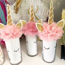 Unicorn Centerpiece Made From Dollar Tree Vase Unicorn Party Decorations Unicorn Birthday Party Decorations Unicorn Themed Birthday Party