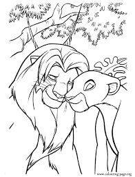 The Lion King Simba And Nala Meet Again Coloring Page Lion Coloring Pages Disney Coloring Pages Horse Coloring Pages