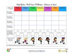 limiting tv time chart for kids printable tracking sheet