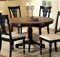 Embassy Round Pedestal Table In Rubbed Black W Cherry Finish Top Round Pedestal Dining Table Round Pedestal Dining Dining Table