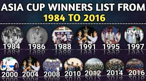 Uefa champions league is the premier european football club competition played every year along with the traditional domestic league seasons across whole europe. Asia Cup Winners List Since From 1984 To 2016 Asia Cup All Winners Youtube