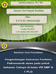 Sehingga, dosen pembimbing mampu memahami. Contoh Ppt Proposal Penelitian Kualitatif Pigura