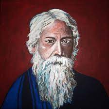 It is rabindranath tagore, not rabindranath thakur. Rabindranath Tagore Malerei Von Uriel Vallois Artmajeur