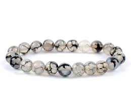 8mm Dragon Veins Agate Bracelet Black And White Agate Etsy Agate Bracelet Agate Gift Dragon Vein Agate