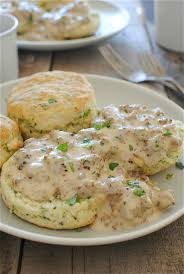 Image result for sausage gravy biscuits