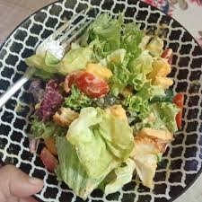 Makan Malam Salad Fish Fillet One Thousand Island Salad Sauce In 2020 Fish Fillet Salad Sauce Salad