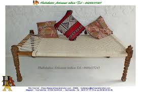Charpoy Lit Indien Ancien Restaure Jn15 Jnlm38 Meuble Indien Mobilier De Salon Mobilier Indien