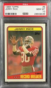 1986 topps rookie card #161. Jerry Rice Topps 1988 Record Breaker Value 0 50 301 74 Mavin