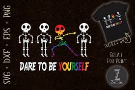 Download Dare To Be Yourself Lgbt Graphic By Zemira Creative Fabrica PSD Mockup Templates