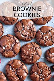 Salted Brownie Cookies Tutti Dolci Recipe Baking Recipes Cookies Cookie Brownie Recipe Easy Cookie Recipes