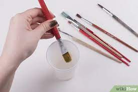 Some acrylic paints contain latex, so if you have a latex allergy make sure to wear vinyl gloves while cleaning the brushes. 3 Ways To Clean Acrylic Paint Brushes Wikihow